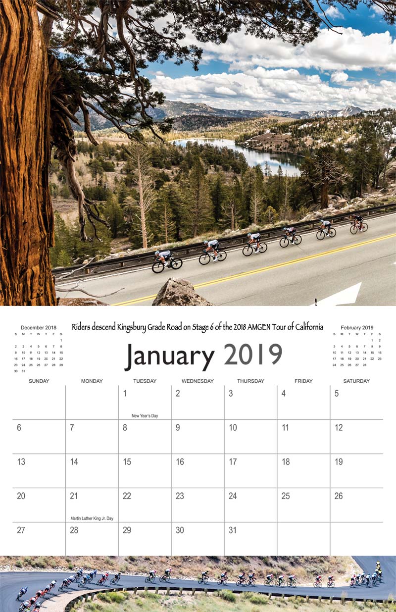 Darrell Parks 2019 Cycling Wall Calendar